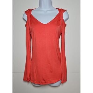 Hailey & Co Women's Pink Cold Shoulder Long Sleeve Top Size Small NWOT